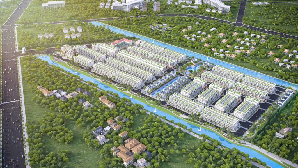 Phối cảnh khu dân cư đất nền Lago Centro, Bến Lức