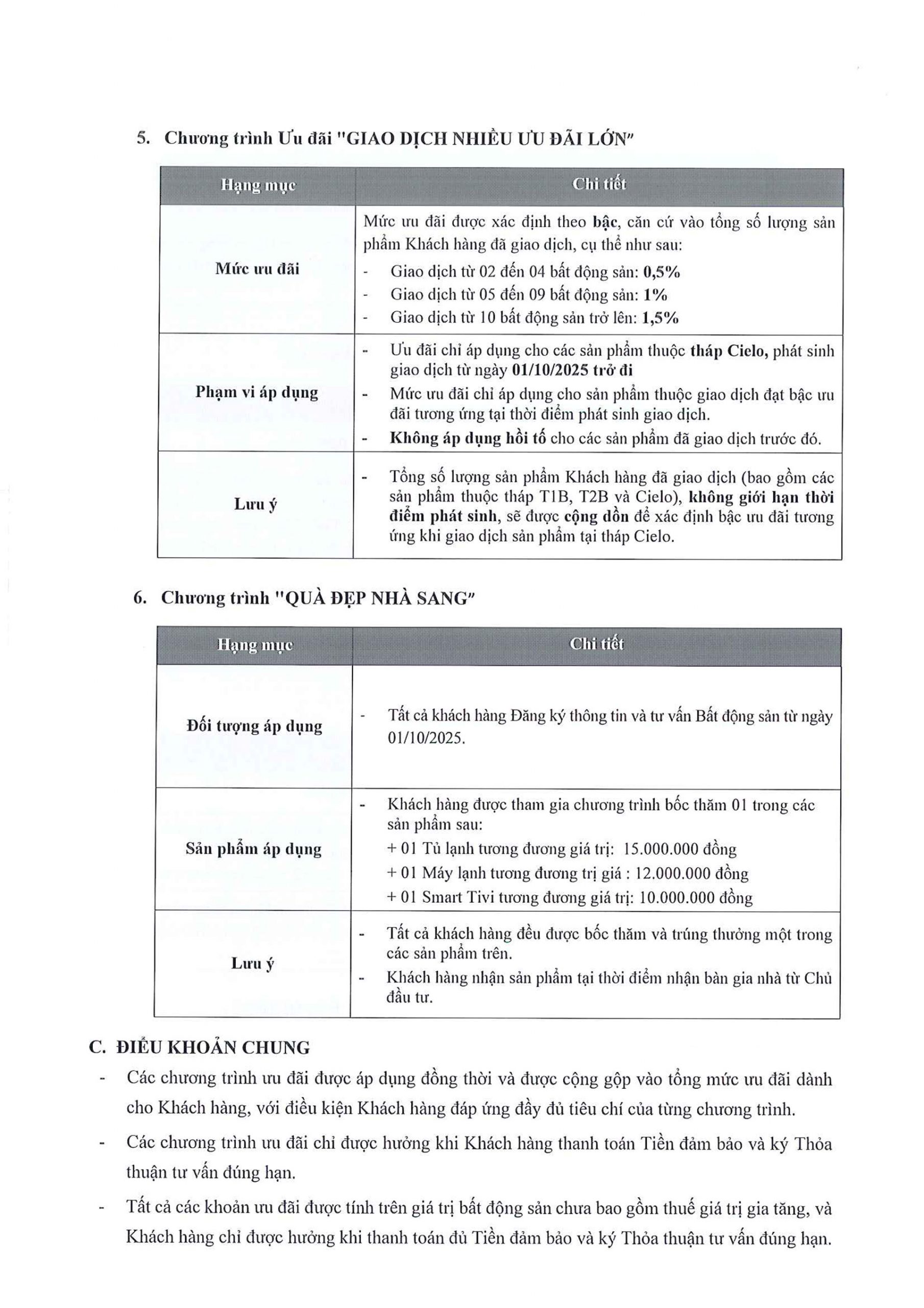 ưu đãi tháng 10 Căn hộ destino centro
